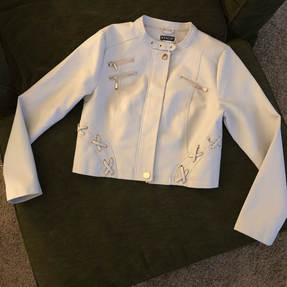 VENUS Moto Inspired Faux Leather Jacket, size M